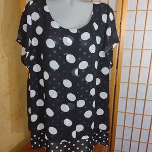 Lane Bryant, layered tunic top, sz 18/20